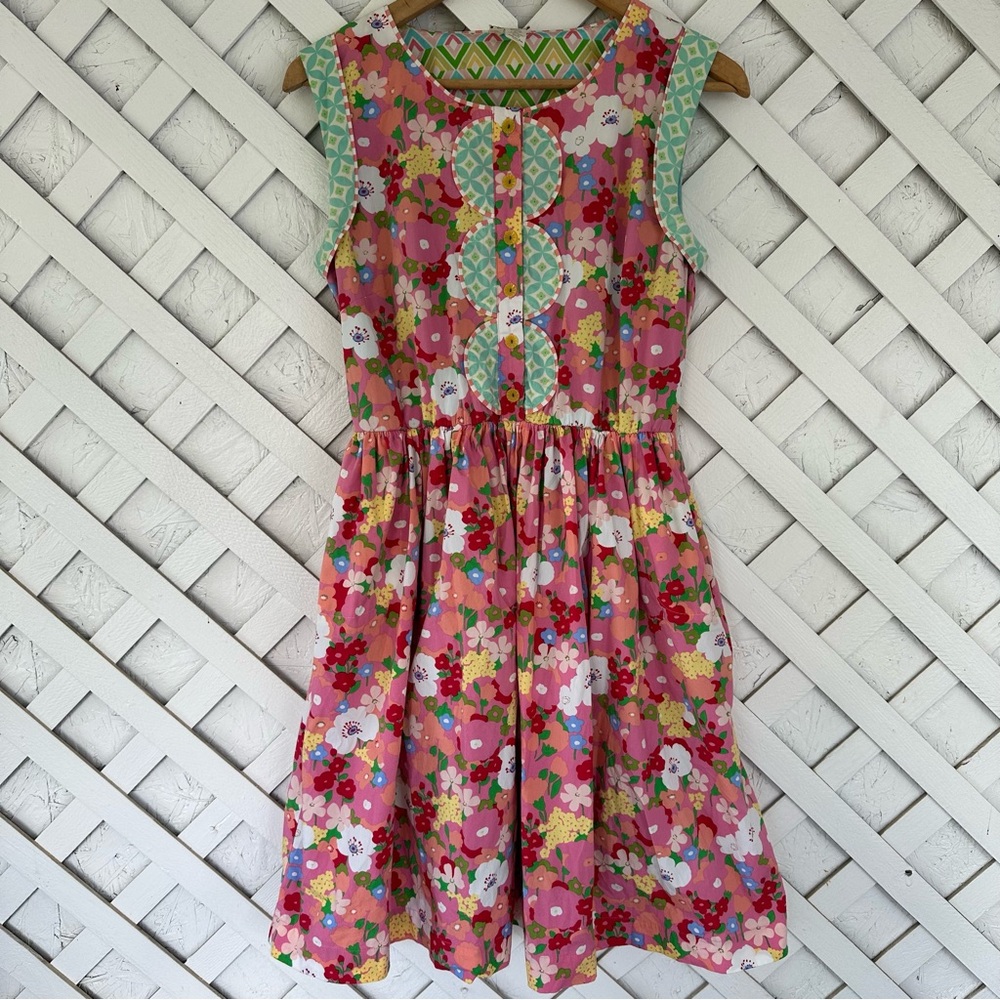 Matilda Jane Leah Dress Floral Fit Flare Sleeveless Colorful Easter Spring Med
